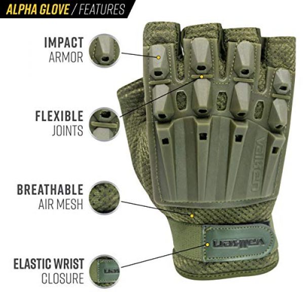 Valken  2 Valken Alpha Half-Finger Gloves