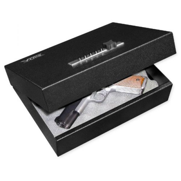 V-Line Pistol Case 3 V-Line Top Draw Locking Tactical Gun Storage Box, Black