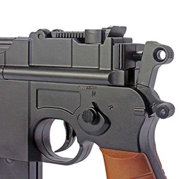 BBTac Airsoft Pistol 6 BBTac BT-712 World War II 165 FPS C96 Metal Zinc Alloy Airsoft Pistol with Magazine