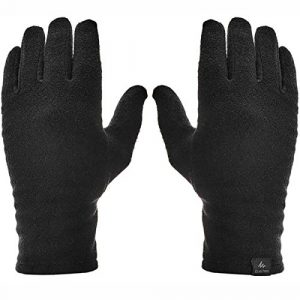 Quechua  1 Quechua Adult Mountain Trekking Fleece Liner Gloves - Trek 100 - Black