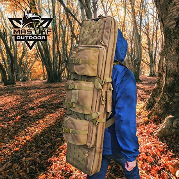 Mastiff Outdoor Rifle Case 7 Mastiff Outdoor Tactical Double Long Rifle Pistol Gun Bag Firearm Hungting Pack Transportation Case Paintball Airsoft Length 36" 42"