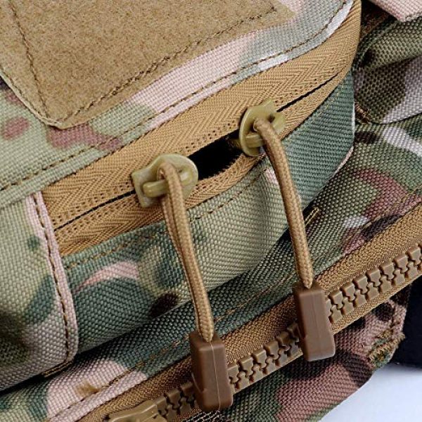 NICEFISH Airsoft Tactical Vest 5 Tactical Vest + Backpack/Modular Vest + Backpack/Breathable Combat Training Vest Adjustable Lightweight