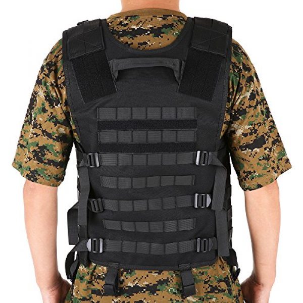 Lixada Airsoft Tactical Vest 7 Lixada Tactical Vest Military Airsoft Vest Adjustable Breathable Combat Training Vest for Outdoor Hunting, Fishing, Army Fans, CS War Game, Survival Game, Combat Training