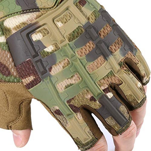 YOSUNPING 4 YOSUNPING Tactical Rubber Knuckle Fingerless Gloves Protection for Airsoft Paintball Riding Motorcycle Work