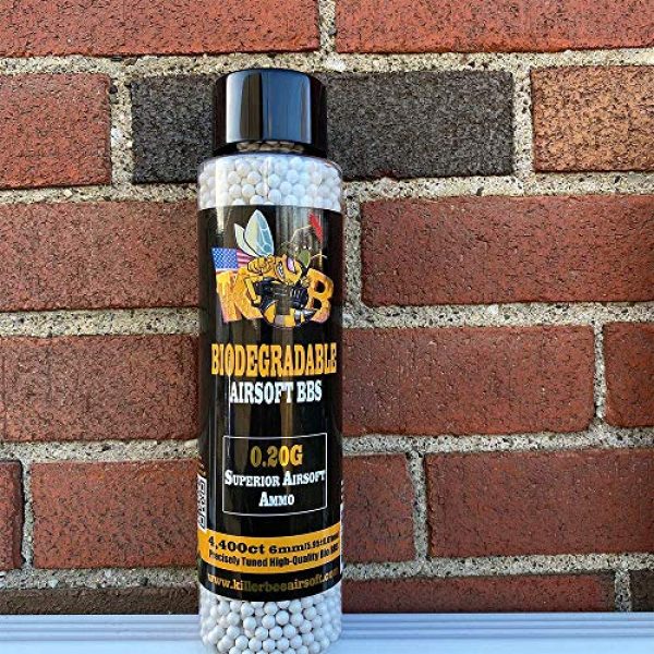 Killer Bee Airsoft Airsoft BB 2 Biodegradable Airsoft BBS 0.20g 6mm BBS 4,400 Ct Bottle. Perfect 6mm Bio BBS for Airsoft. Superior 6mm bio BBS for Airsoft Guns. Best for Entry-Level AEG, HPA, Spring, and GBB