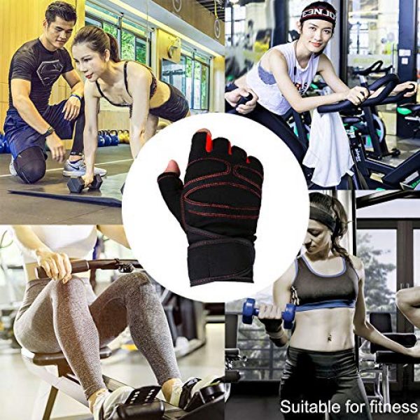 ORVR  6 Workout Gloves, Breathable & Non-Slip Weight Lifting Gloves with Wrist Support for, Pull Up, Fitness Exercise