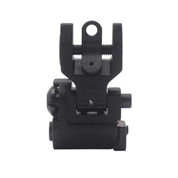 AWOTAC  4 AWOTAC Tactical Rapid Transition Front and Rear Flip Up Backup HK Iron Sights Fit Picatinny Weaver Rails