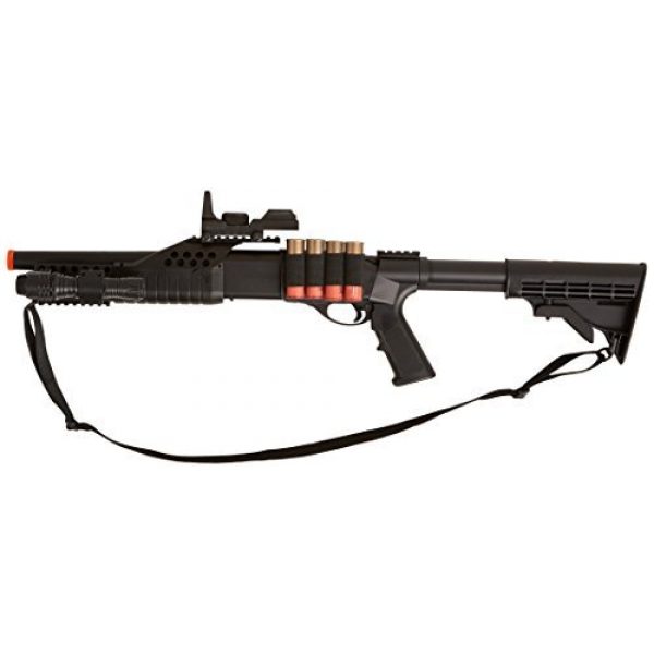 BBTac  1 BBTac BT-BT180C2 Pump Action RIS Airsoft Shotgun with Retractable LE Stock,black