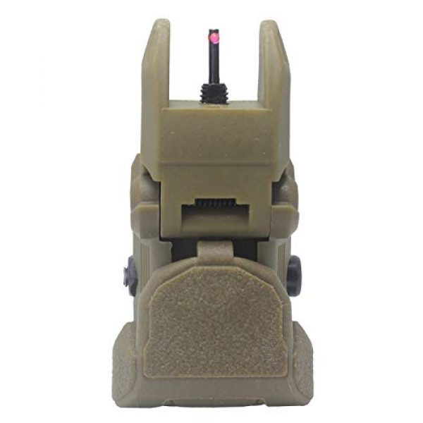 AWOTAC 6 AWOTAC Polymer Fiber Optics Iron Sights Flip-up Front and Rear Sights with Red and Green Dots Fit Picatinny Weaver Rails