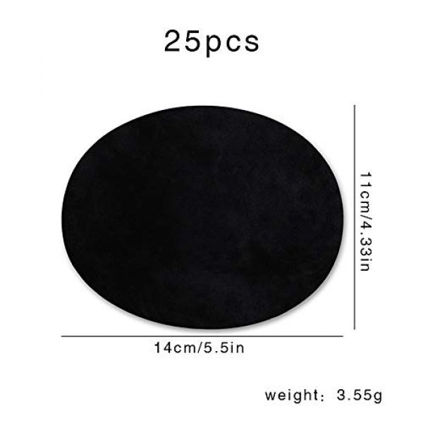 CDJX Airsoft Patch 2 Iron On Patches for Cloth,25 Pcs No-Sew Shades Clothing Repair Kit for Jeans,Elbow,Knee Pads DIY Decoration,4.3"x5.5" Cloth Sticker for Craft Sewing Kids Girls Jackets (Black)