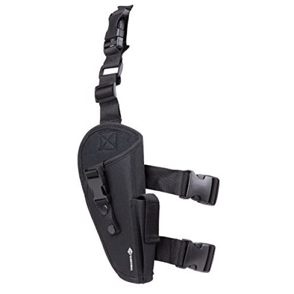 Crosman 1 GameFace SAH04 Airsoft Leg Holster With CO2 Pouch, Black