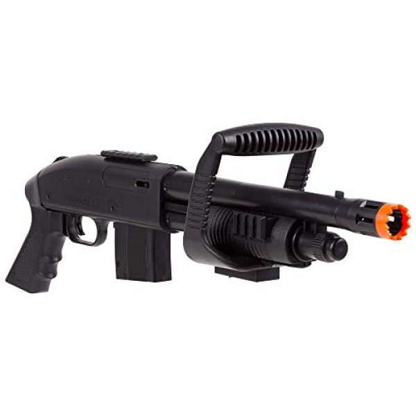 Mossberg  3 Mossberg 590 Airsoft Spring Shotgun Pump-Action Chainsaw with Picatinny Rail