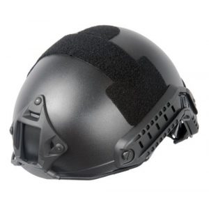 Lancer Tactical  1 Lancer Tactical CA-739 Fast Ballistic Basic Safety Airsoft Helmet w/Integrated NVG Mount, 2 Side Rails (Black)