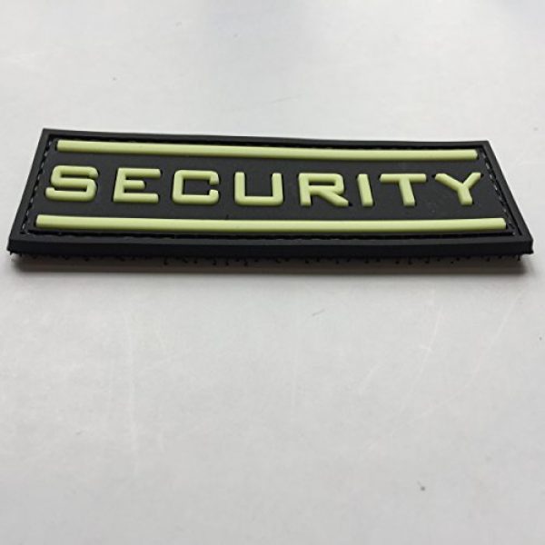 uuKen Airsoft Patch 3 Security Glow in The Dark 3D PVC Rubber Tactical Uniform Patch Airsoft with Hook Fastner by uuKen Tactical Gear
