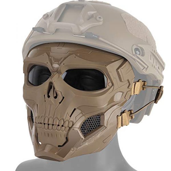Anyoupin 7 Anyoupin Airsoft Mask,Full Face Masks Skull Skeleton with Goggles Impact Resistant Army Fans Supplies Tactical Mask for Halloween Paintball Game Movie Props Party and Other Outdoor Activities