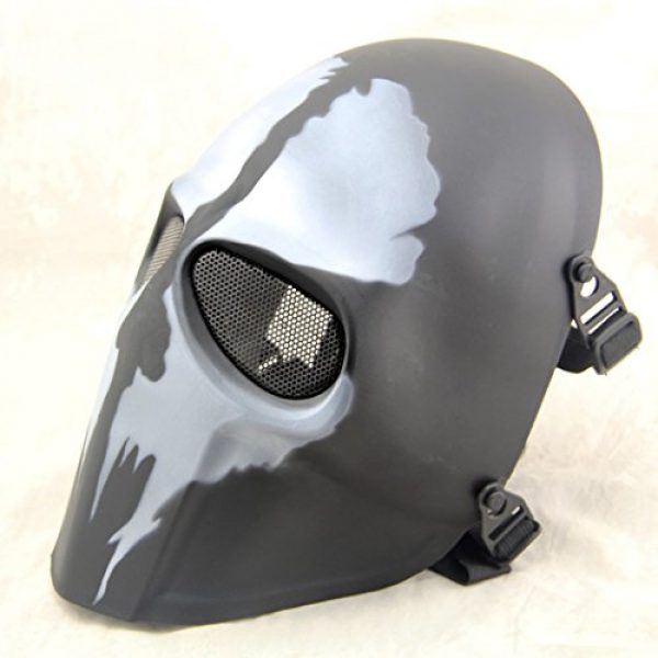 Outgeek 5 Outgeek Airsoft Mask Full Face Protective Mesh Mask Skull Mask for Costume
