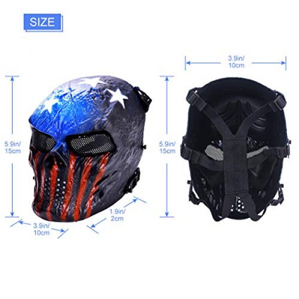 Outgeek 7 Outgeek Tactical Airsoft Mask Full Face Costume Mask(Urban)