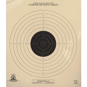 DOMAGRON  1 DOMAGRON 10 Meter (33 Ft.) Air Pistol Single Bullseye Official NRA Target - B-40/1 (50-Pack)