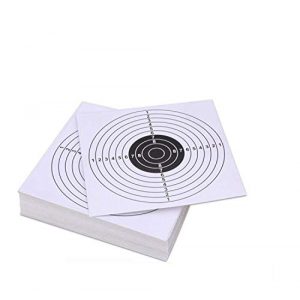 Pop Resin 1 Pop Resin 100 Pack - Air Shot Paper Targets - 5.5 by 5.5 - Fits Gamo Cone Traps and Metal Box BB Catcher Target Holder Pellet Trap for Air Rifle/Airsoft Pistol (White)