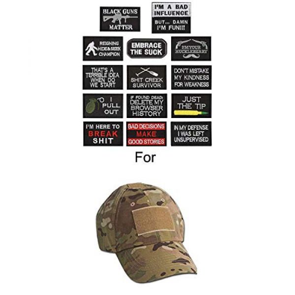 WZT Airsoft Morale Patch 5 WZT 14 Pieces Funny Tactical Morale Military Patch Full Embroidery Patch Set for Caps,Bags,Backpacks,Clothes,Vest,Military Uniforms,Tactical Gears Etc.