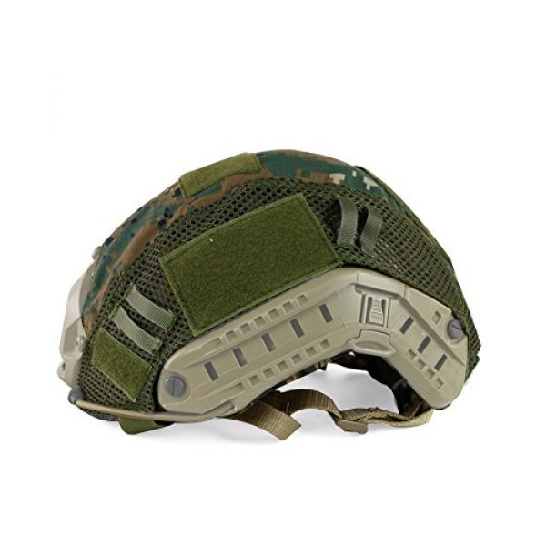 ATAIRSOFT  6 ATAIRSOFT Airsoft Tactical Military Combat Helmet Cover for PJ/BJ/MH Type Fast Helmet Back Pouch (DW)