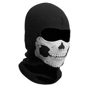 Zzoo 1 ZZoo Cotton Ghost Mask Skull Heads Warm Scarf Outdoor Cycling Dust Mask Halloween Cosplay Costume (Black)