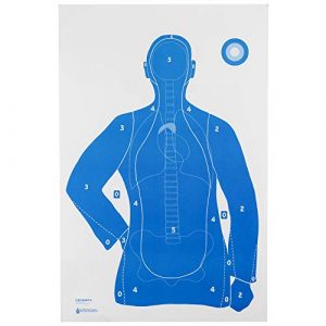 Action Target 1 Law Enforcement Targets B-21E Blue With Anatomy Scoring 23x35 Inch 100 Per