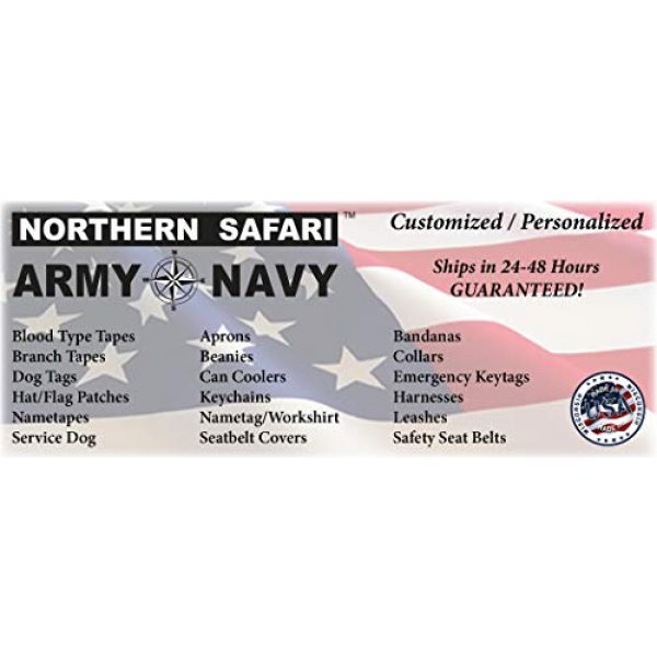 Northern Safari Airsoft Patch 6 Custom Morale Name Tapes with Border! Over 35 Fabrics to choose! Made in USA!! SHIPS UNDER 24 HOURS!