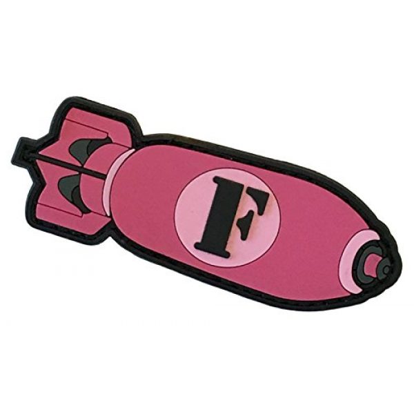 F-Bomb Morale Gear Airsoft Patch 1 Pink F-Bomb PVC Morale Patch