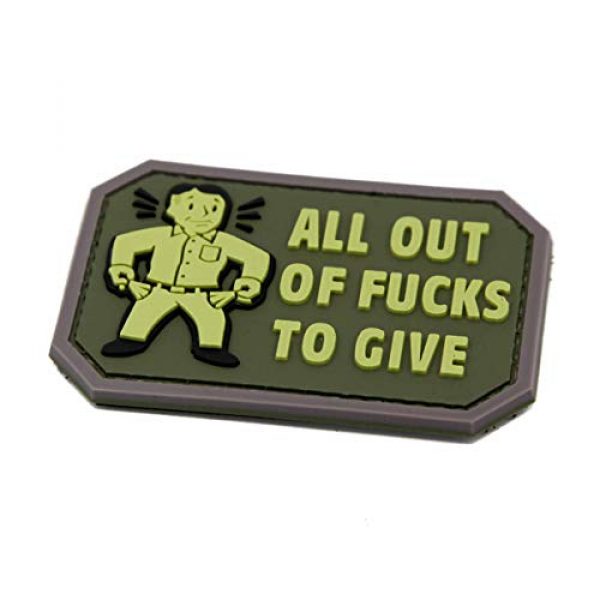 NEO Tactical Gear Airsoft Patch 2 NEO Tactical Gear All Out of Fucks to Give PVC Rubber Morale Patch - Military and Airsoft Offensive Funny Morale Patch Hook Backed