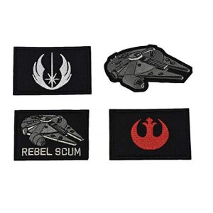 JFFCE Airsoft Morale Patch 1 Star Wars Military Morale Patches Tactical Airsoft Paintball Applique Fastener Patch for Hats Caps Bags Jackets Backpack (Star Wars 4PC)