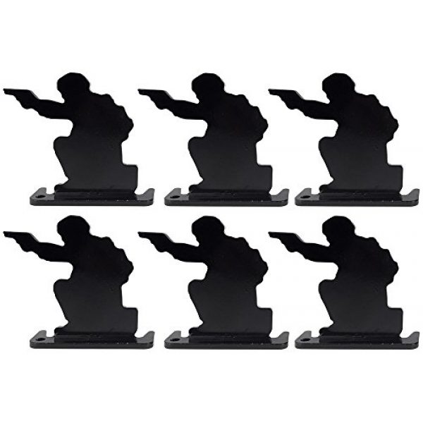 SportPro  1 SportPro Full Steel Soldier Shooting Targets Type A 6 pcs for AEG GBB Airsoft Black