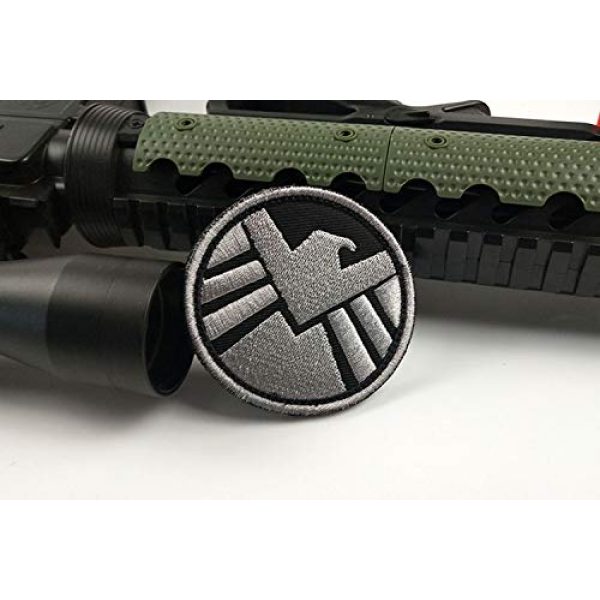 Acbell Airsoft Morale Patch 5 Marvel Comics Tactical Military Morale Embroidered Patch Shield/Avengers/Hydra Cloth Applique Hook and Loop Badge Morale Patch 3 Pieces