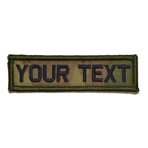 Tactical Gear Junkie Airsoft Patch 1 Customizable Text 1x3 Patch w/Hook Fastener Morale Patch - Multicam