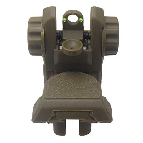 AWOTAC 4 AWOTAC Polymer Fiber Optics Iron Sights Flip-up Front and Rear Sights with Red and Green Dots Fit Picatinny Weaver Rails