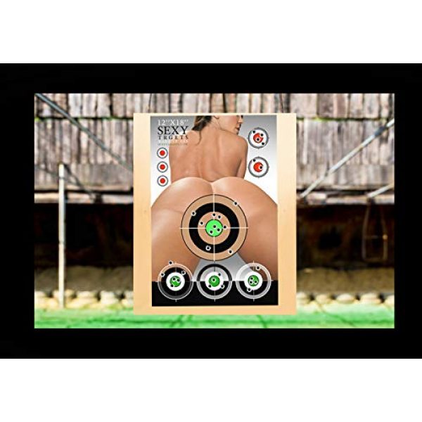 Sexy Targets  5 Sexy Targets 12''x18'' - 10 Pack Thick Paper Sheets for Pistols, Rifles, BB, Airsoft, Pellet Guns & More. Made in USA.