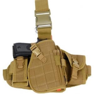 Lancer Tactical  1 Lancer Tactical MOLLE Platform Drop Leg Airsoft Gun Holster - CA-324 series (TAN)