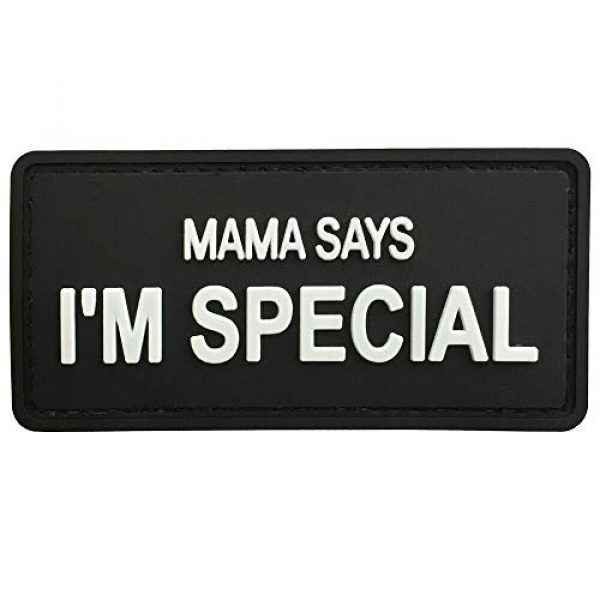 LIVABIT Airsoft Morale Patch 1 LIVABIT PVC Morale Patch 3D Airsoft Mama Says I'm Special Patch Tactical Badge Hook 3.25" x 1.5" MP-77