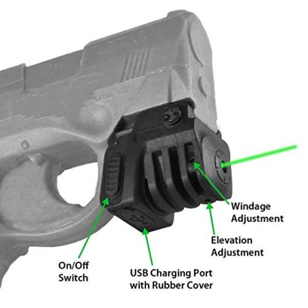 Red Iron Tactical  2 Red Iron Tactical Green Dot Laser Sight for Handguns Rifle Pistol