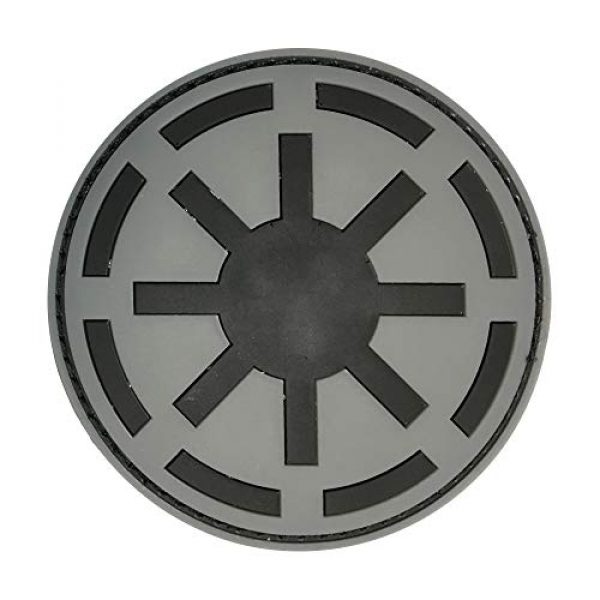 Morton Home Airsoft Patch 1 Morton Home Republic Galactic Empire Logo Army GITD Tactical Morale Airsoft 3D PVC Rubber Patch(Black)