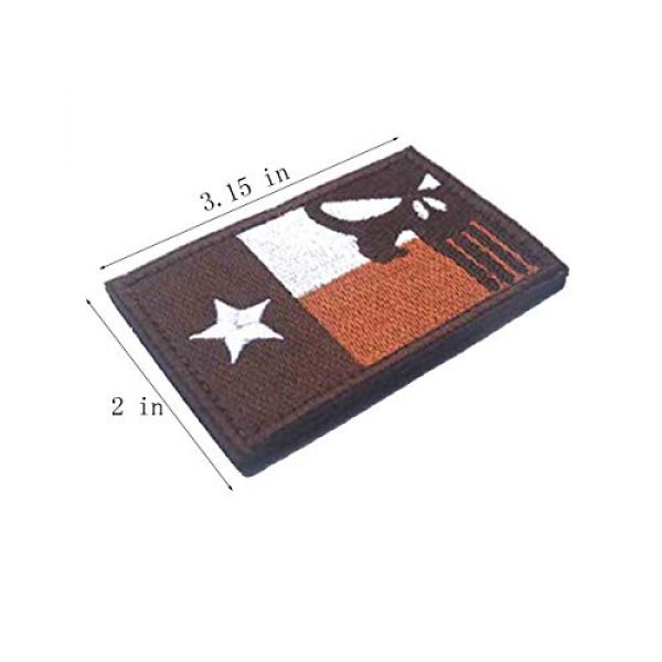 Homiego Airsoft Patch 2 Homiego Texas State Flag Military Tactical Morale Desert Badge Hook & Loop Embroidery Patch for Hat Backpack Jacket (Texas State Flag - B)