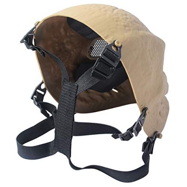 Outgeek  2 Outgeek Airsoft Mask Scary Skull Outdoor Full Face Mask Mesh Eye Protection Mask