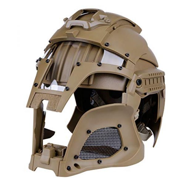 LEJUNJIE  7 LEJUNJIE Tactical Military Ballistic Helmet Side Rail NVG Shroud Transfer Base Army Combat Airsoft Paintball Full Face Mask Helmet