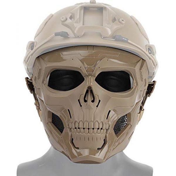 Anyoupin 6 Anyoupin Airsoft Mask,Full Face Masks Skull Skeleton with Goggles Impact Resistant Army Fans Supplies Tactical Mask for Halloween Paintball Game Movie Props Party and Other Outdoor Activities