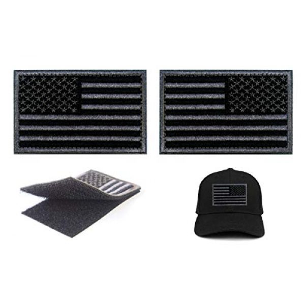 MAXXPRO Airsoft Patch 2 2 PCS Tactical Patches of USA US American Flag Regular and Reverse, with Hook and Loop for Backpacks Caps Hats Jackets Pants, Military Army Uniform Emblems, Size 3x2 Inches