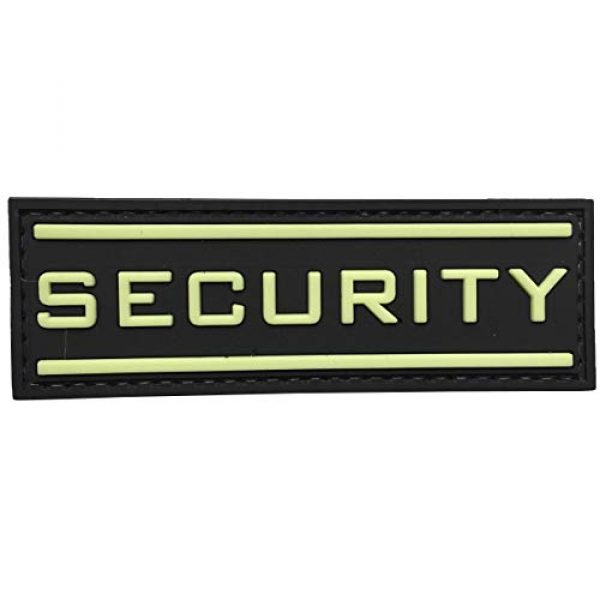 uuKen Airsoft Patch 1 Security Glow in The Dark 3D PVC Rubber Tactical Uniform Patch Airsoft with Hook Fastner by uuKen Tactical Gear