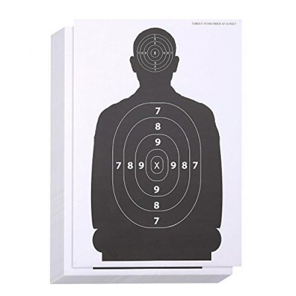 Juvale 1 Juvale Shooting Range Paper Silhouette Targets for Firearms (17 x 25 in, 50 Sheets)