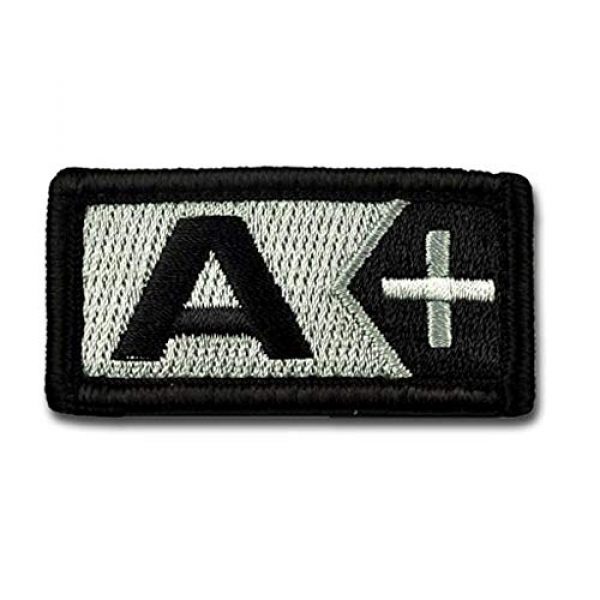 BASTION Airsoft Patch 1 BASTION Morale Patches (Blood Type A Pos, BNW) | 3D Embroidered Patches with Hook & Loop Fastener Backing | Well-Made Clean Stitching | Military Patches for Tactical Bag, Hats & Vest