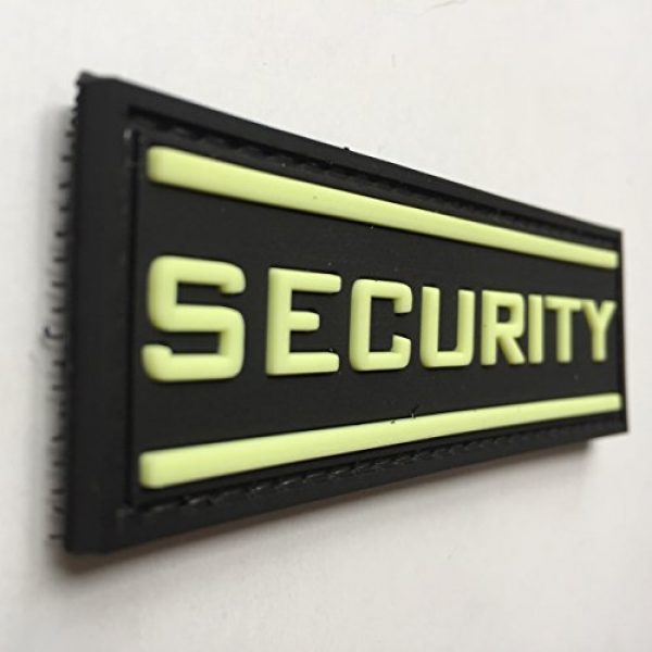 uuKen Airsoft Patch 2 Security Glow in The Dark 3D PVC Rubber Tactical Uniform Patch Airsoft with Hook Fastner by uuKen Tactical Gear