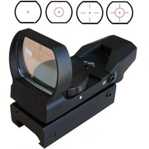 360 Tactical  1 360 Tactical Tactical 4 Reticle Red Dot Open Reflex Sight With Weaver Pica Tinny Rail Mount
